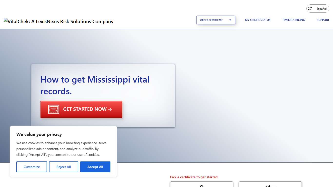 Mississippi (MS) Vital Records | State Certificates - VitalChek